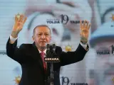 El presidente de Turquía, Recep Tayyip Erdogan, en un acto público.