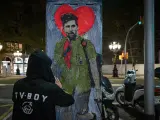 Grafiti de Messi como el Che Guevara