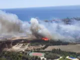 Imagen del incendio en Estepona.