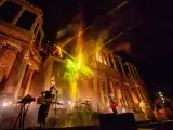 Morat durante su concierto en el Teatro Romano de Mérida.