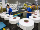 Trabajadores en una fábrica china