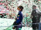 Carlos Sainz, en el podio del GP de Italia