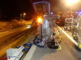 Accidente en la T-11 en La Canonja (Tarragona)