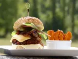 Imagen de archivo de una hamburguesa vegetariana.