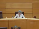 La administradora provisional única de RTVE, Rosa María Mateo, durante su comparecencia en el Senado en Comisión Mixta de Control Parlamentario de la Corporación RTVE, en Madrid (España), a 26 de junio de 2020.