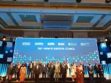 Foto de familia de la reunión del 112 Consejo Ejecutivo de la OMT que se celebra en Georgia.