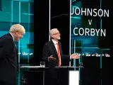 Boris Johnson y Jeremy Corbyn, en un debate electoral.