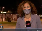 Silvia Verde, durante su labor como reportera en Mega.