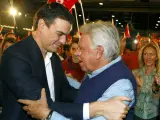 Pedro Sánchez y Felipe González