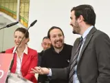 Imagen de archivo de tres de los ministros de Unidas Podemos.