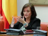 La presidenta de Airef, Cristina Herrero, en su comparecencia en la Comisión de Presupuestos