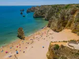 Playa de Lagos, en el Algarve portugués.