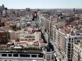 Vista de la calle Gran V&iacute;a de Madrid