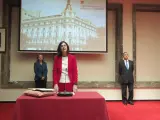 La presidenta de la CNMC, Cani Fernández, en su toma de posesión.