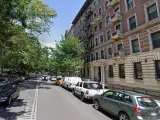 Aspecto de la calle donde vivió Obama de estudiante, en West 114th Street, NY.