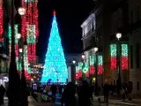 Iluminación del árbol de Navidad en la Puerta del Sol.