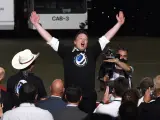 El creador y dueño de Tesla, Elon Musk, durante el lanzamiento de su nave espacial.