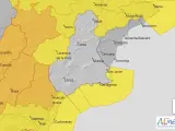 Aemet emite un aviso de nivel amarillo por viento y fenómenos costeros en la comarca del Noeste, el Valle del Guadalentín y el Campo de Cartagena y Mazarrón