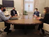 Aragonès, Budó y Sàmper se reúnen por primera vez con el Mayor Trapero