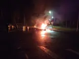 Barricadas de los trabajadores de Siemens Gamesa en As Somozas (A Coruña)