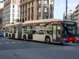Autob&uacute;s el&eacute;ctrico de Transportes Metropolitanos de Barcelona (TMB).