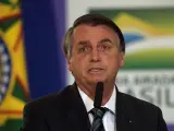 El presidente de Brasil, Jair Bolsonaro, en el Palacio de Planalto en Brasilia.