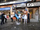 Celebración del 'Gordo' de Navidad de este año en la administración La Pastoreta de Reus (Tarragona)