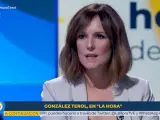 Mónica López, en 'La Hora de La 1', durante su entrevista a González Terol.