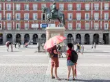 Fotos de recurso de turistas en Madrid