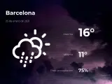 El tiempo en Barcelona: previsión para hoy lunes 25 de enero de 2021