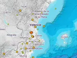 Terremotos en la Comunitat Valenciana en los últimos 30 días
