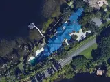 Imagen de satélite de la mansión de Shaquille O'Neal en Windermere, cerca de Orlando (Florida, EE UU).