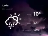 El tiempo en León: previsión para hoy sábado 30 de enero de 2021