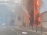 Ciudad Deportiva del Olympique de Marsella, en llamas