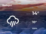 El tiempo en Badajoz: previsión para hoy miércoles 3 de febrero de 2021