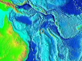 Mapa de la Oficina Nacional de Administraci&oacute;n Oce&aacute;nica y Atmosf&eacute;rica de EEUU, mostrando la supuesta localizaci&oacute;n de Sandy.