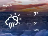 El tiempo en Segovia: previsión para hoy domingo 7 de febrero de 2021