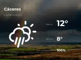 El tiempo en Cáceres: previsión para hoy lunes 8 de febrero de 2021