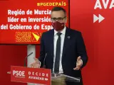 El secretario general del PSRM y portavoz del Grupo Parlamentario Socialista, Diego Conesa