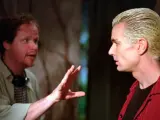 Joss Whedon junto a James Marsters en el rodaje de 'Buffy, cazavampiros'