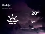 El tiempo en Badajoz: previsión para hoy lunes 15 de febrero de 2021