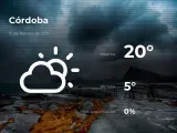 El tiempo en Córdoba: previsión para hoy lunes 15 de febrero de 2021