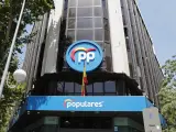 Edificio de la sede del PP, situado en la calle Génova, en Madrid (España), a 24 de julio de 2020.
