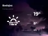 El tiempo en Badajoz: previsión para hoy miércoles 17 de febrero de 2021