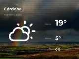 El tiempo en Córdoba: previsión para hoy jueves 18 de febrero de 2021