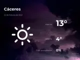 El tiempo en Cáceres: previsión para hoy lunes 22 de febrero de 2021