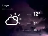 El tiempo en Lugo: previsión para hoy lunes 22 de febrero de 2021