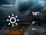 El tiempo en Córdoba: previsión para hoy martes 23 de febrero de 2021