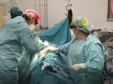 Operación transplante reanl cruzado