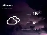 El tiempo en Albacete: previsión para hoy jueves 25 de febrero de 2021